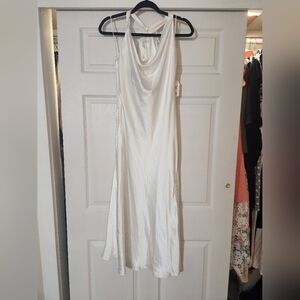 Altar'd State Elegant Backless Cream Dress